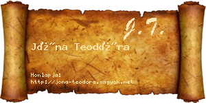 Jóna Teodóra névjegykártya